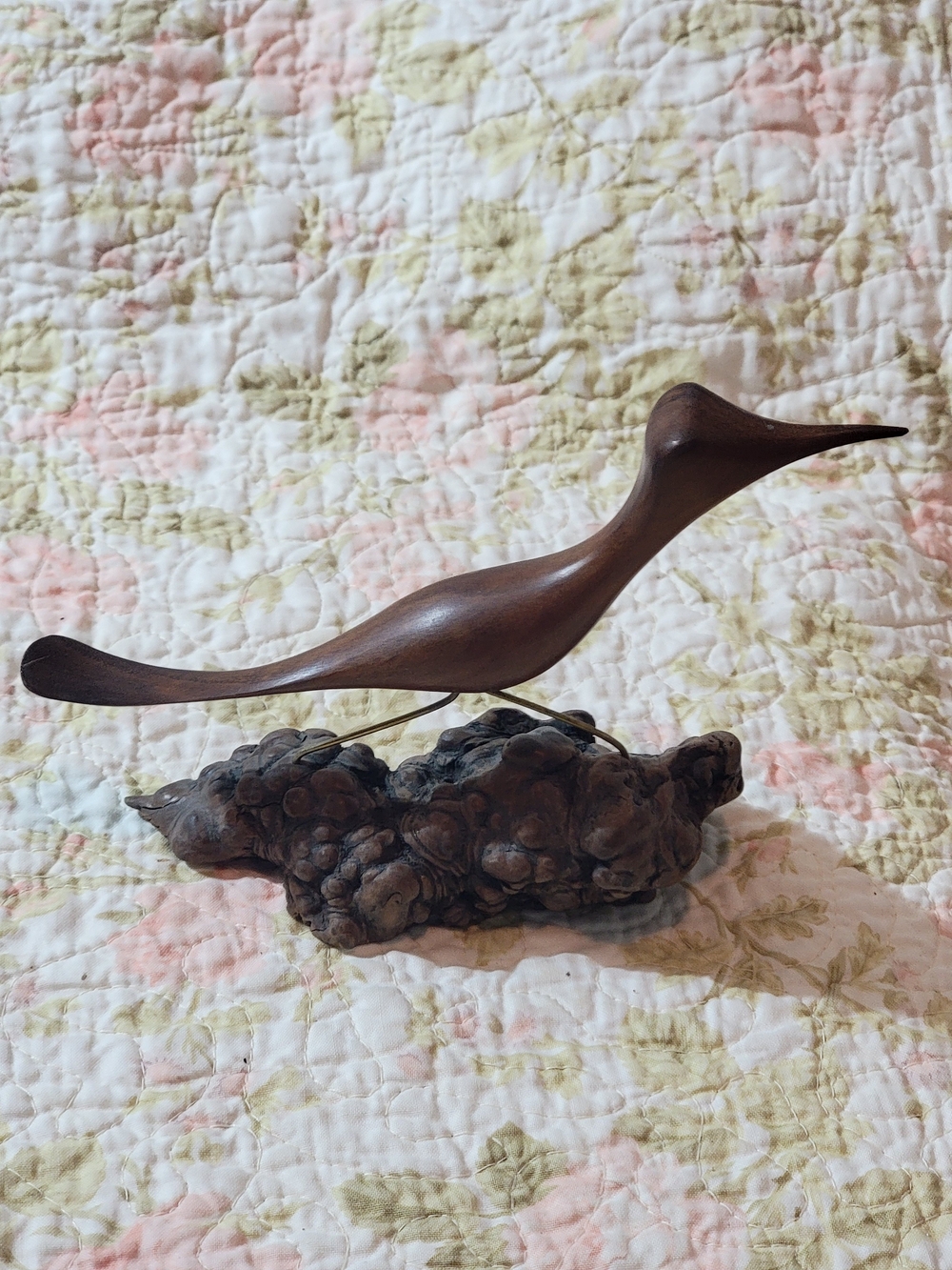 Vintage Hand Carved Brid. Mid Century Modern/ Studio Folk ART